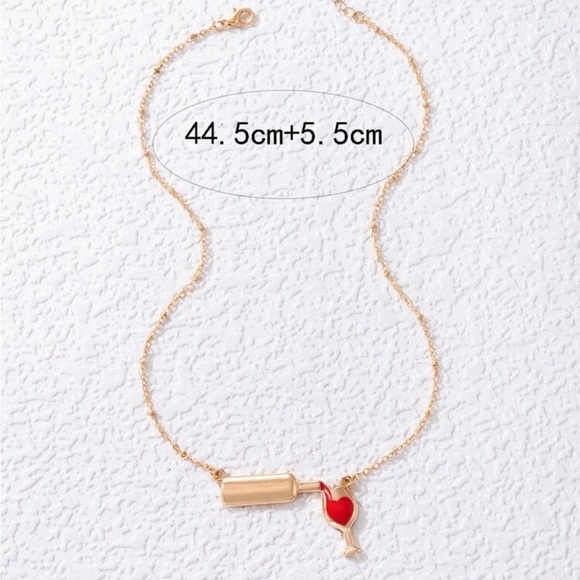 A Tiny Bit Of Drink Wine Glass Necklace - Picture 4 of 12